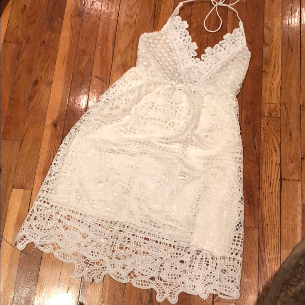 Cream Lace Dress